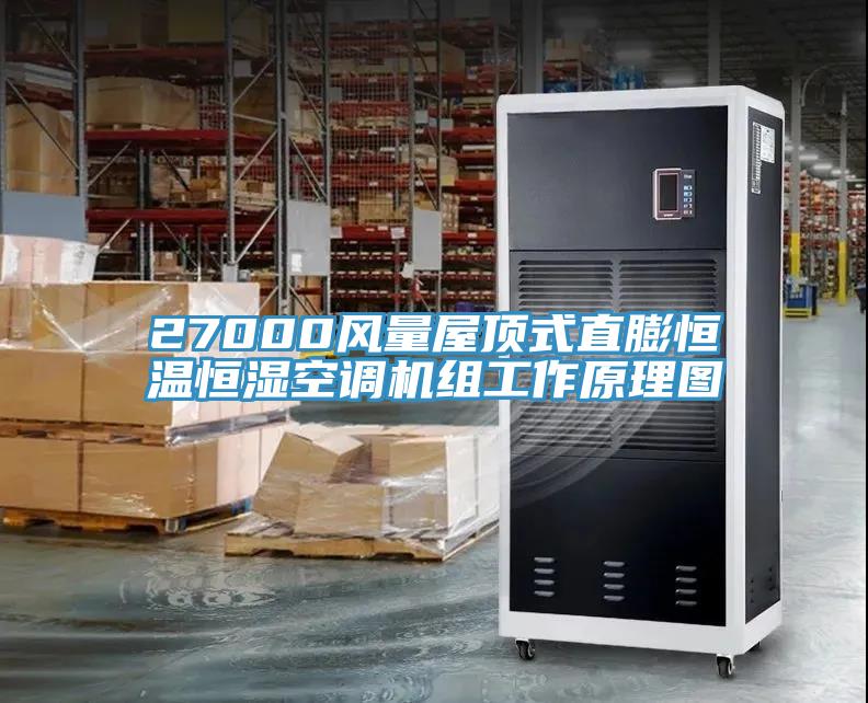 27000風(fēng)量屋頂式直膨恒溫恒濕空調(diào)機組工作原理圖