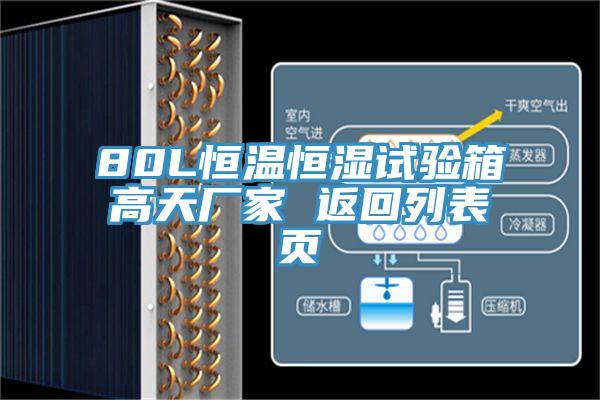 80L恒溫恒濕試驗(yàn)箱高天廠家 返回列表頁