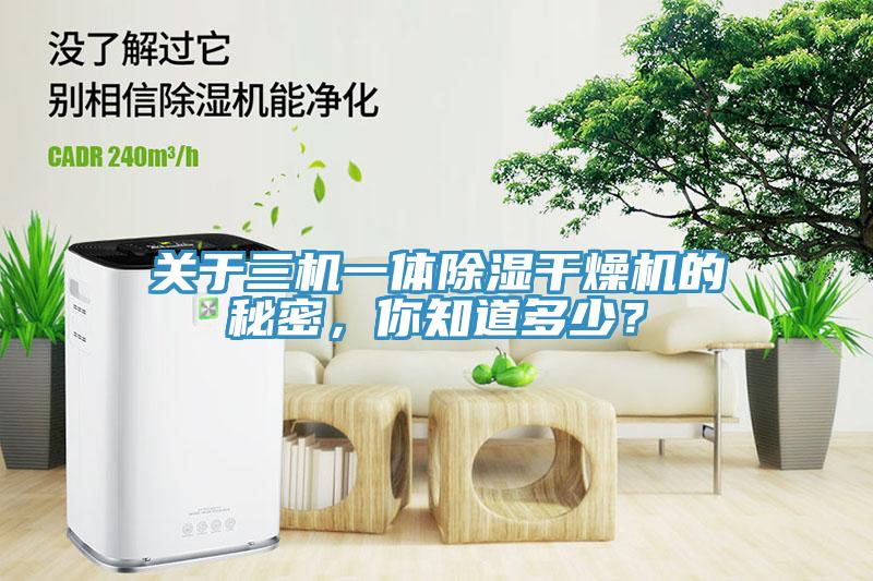 關于三機一體除濕干燥機的秘密，你知道多少？