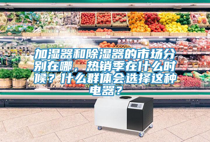 加濕器和除濕器的市場分別在哪，熱銷季在什么時候？什么群體會選擇這種電器？