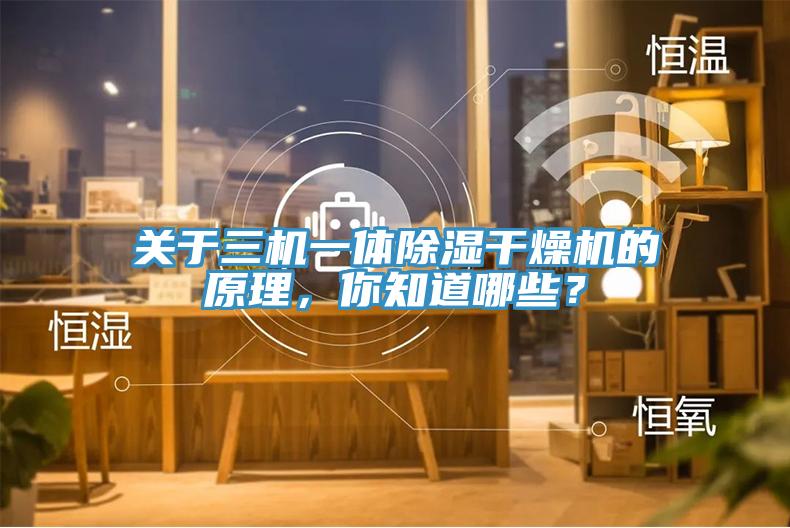 關于三機一體除濕干燥機的原理，你知道哪些？