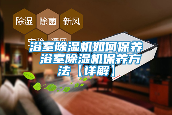 浴室除濕機如何保養(yǎng) 浴室除濕機保養(yǎng)方法【詳解】
