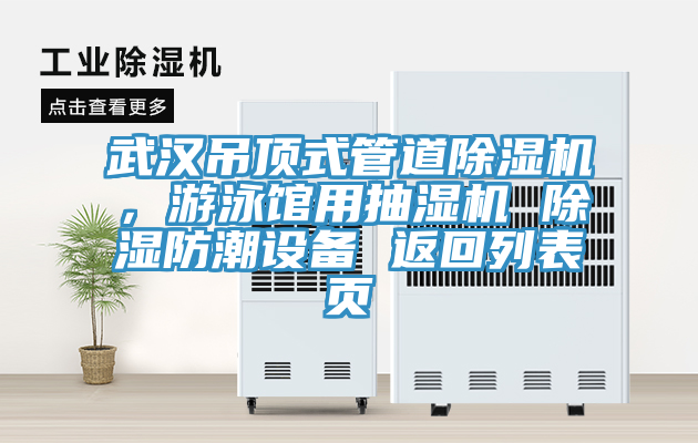 武漢吊頂式管道除濕機(jī)，游泳館用抽濕機(jī) 除濕防潮設(shè)備 返回列表頁(yè)