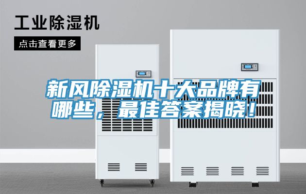 新風除濕機十大品牌有哪些，最佳答案揭曉！
