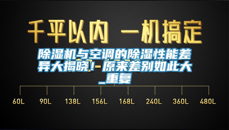 除濕機(jī)與空調(diào)的除濕性能差異大揭曉！原來差別如此大_重復(fù)