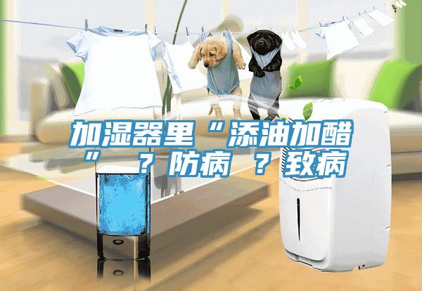 加濕器里“添油加醋” ？防病 ？致病